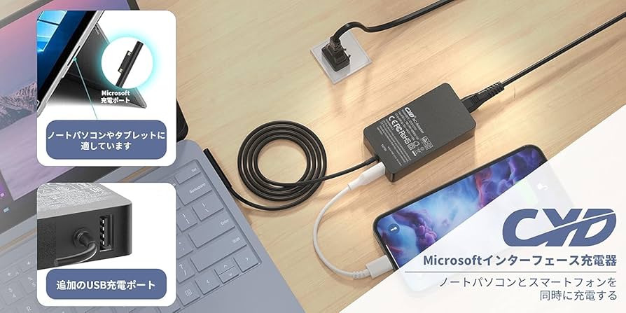 Amazon.co.jp: microsoft model 1798 電源アダプター, CYD 127W